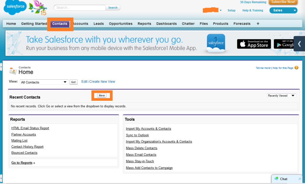 Salesforce Add Contacts